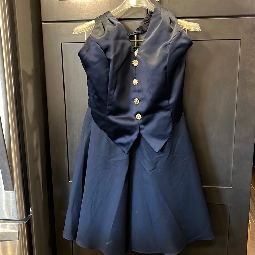 Positively Ellyn Petites Navy Blue Cocktail dress. Worn once. Size 10